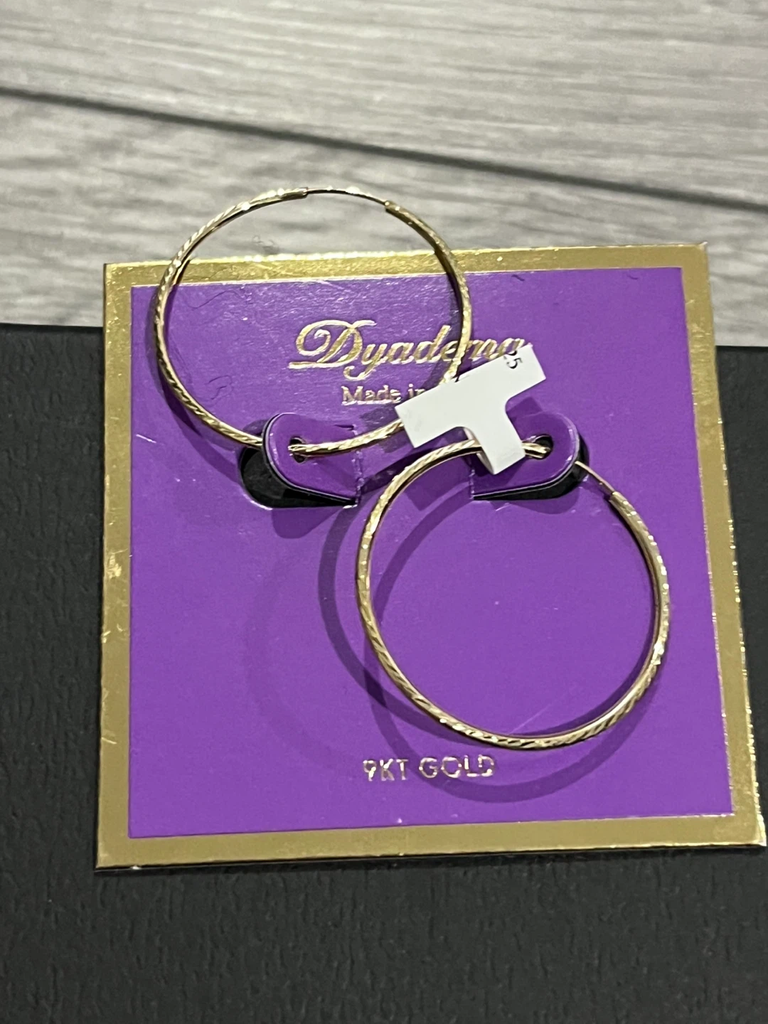 Dyadema 9KT Gold Hoop Earrings - photo 3