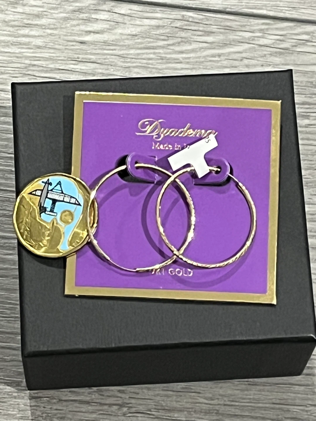 Dyadema 9KT Gold Hoop Earrings - photo 4