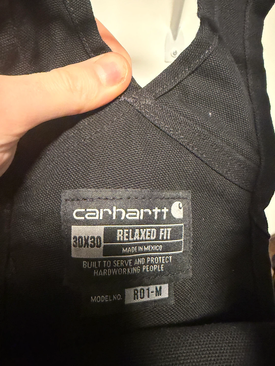 Carhartt Black Relaxed Fit Bib Overalls 30x30 - photo 2