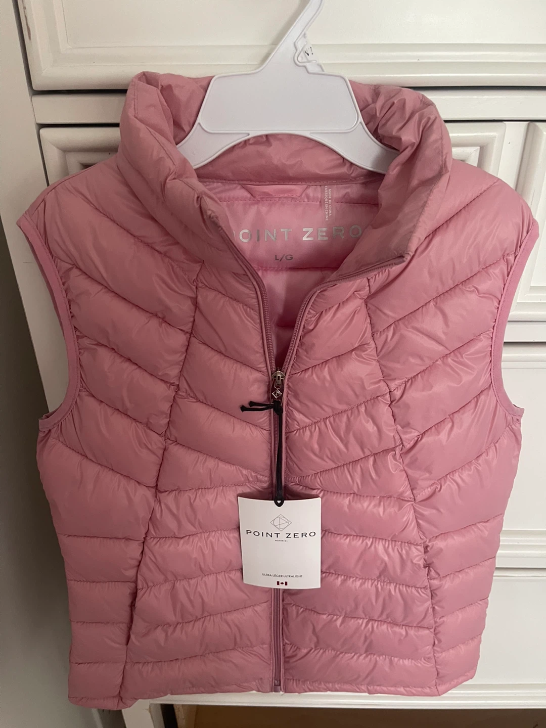 Point Zero Pink Puffer Vest - Size L/G 🏆