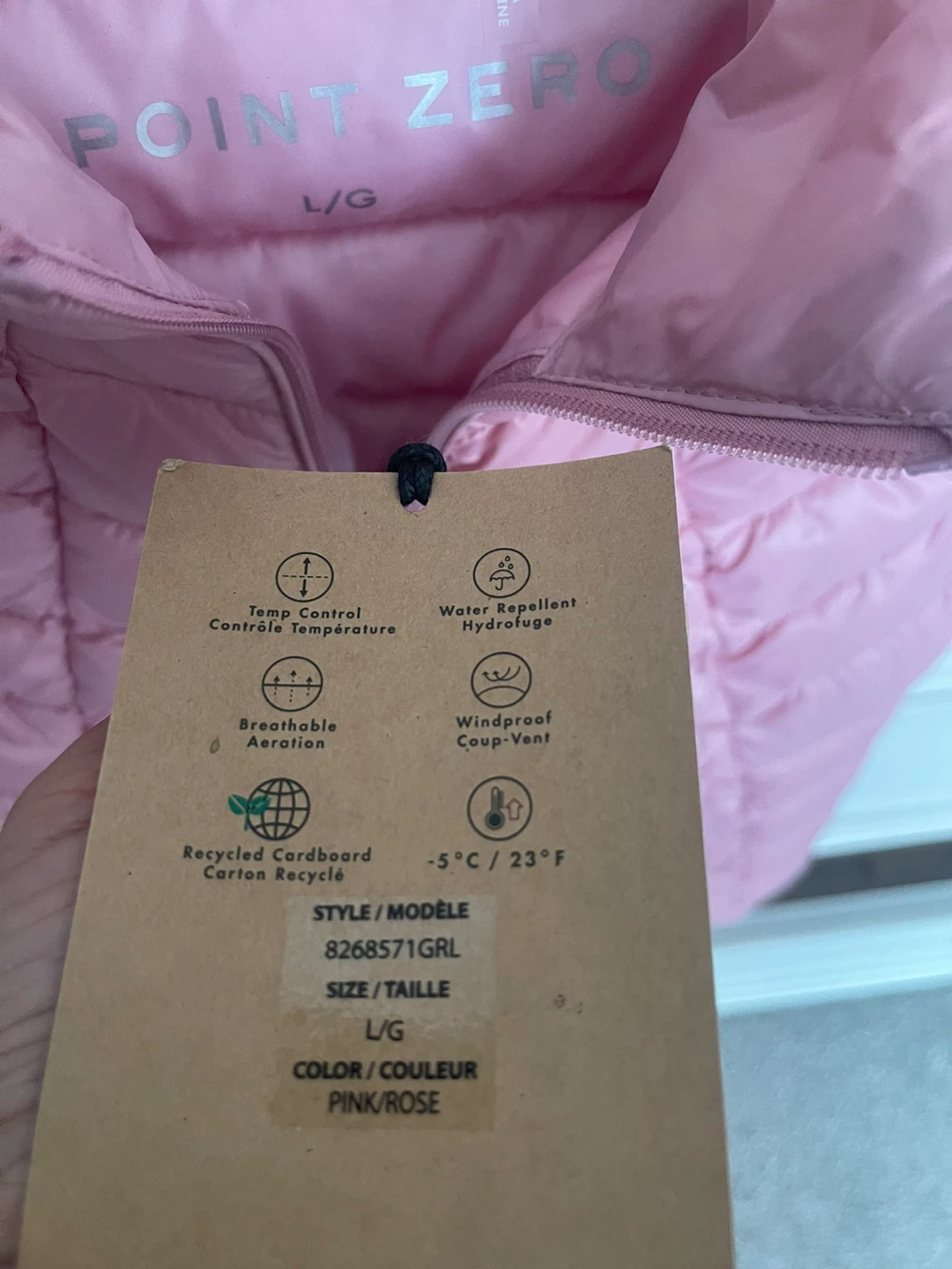 Point Zero Pink Puffer Vest - Size L/G 🏆 - photo 2