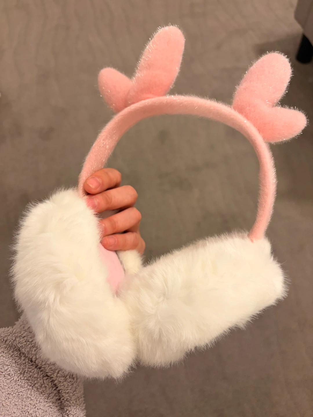 Fuzzy White Earmuffs -100% New - photo 3