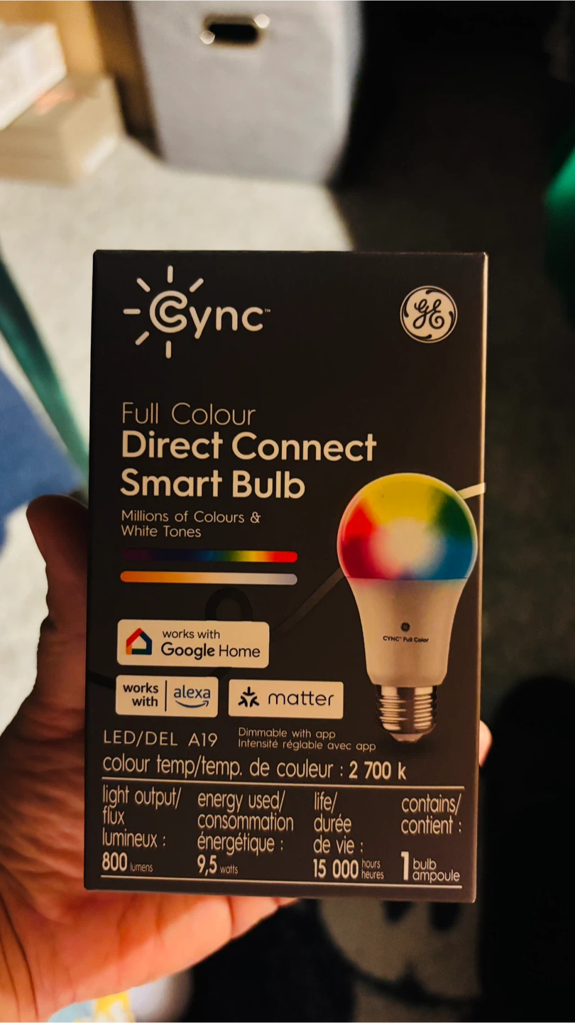 🏆 GE Cync Full Colour Direct Connect Smart Bulb A19