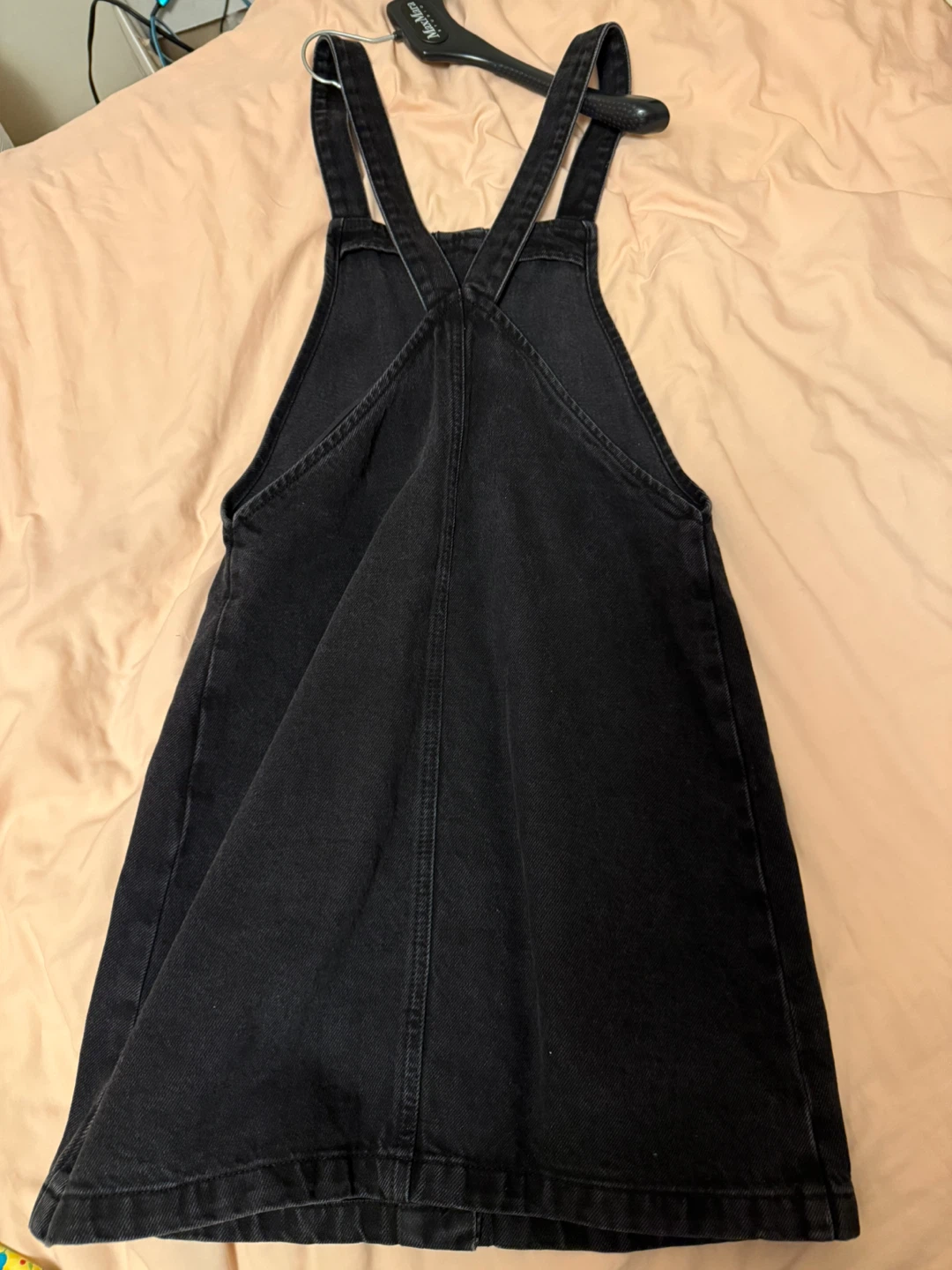 Topshop black denim jean overall dress🏆 - photo 3