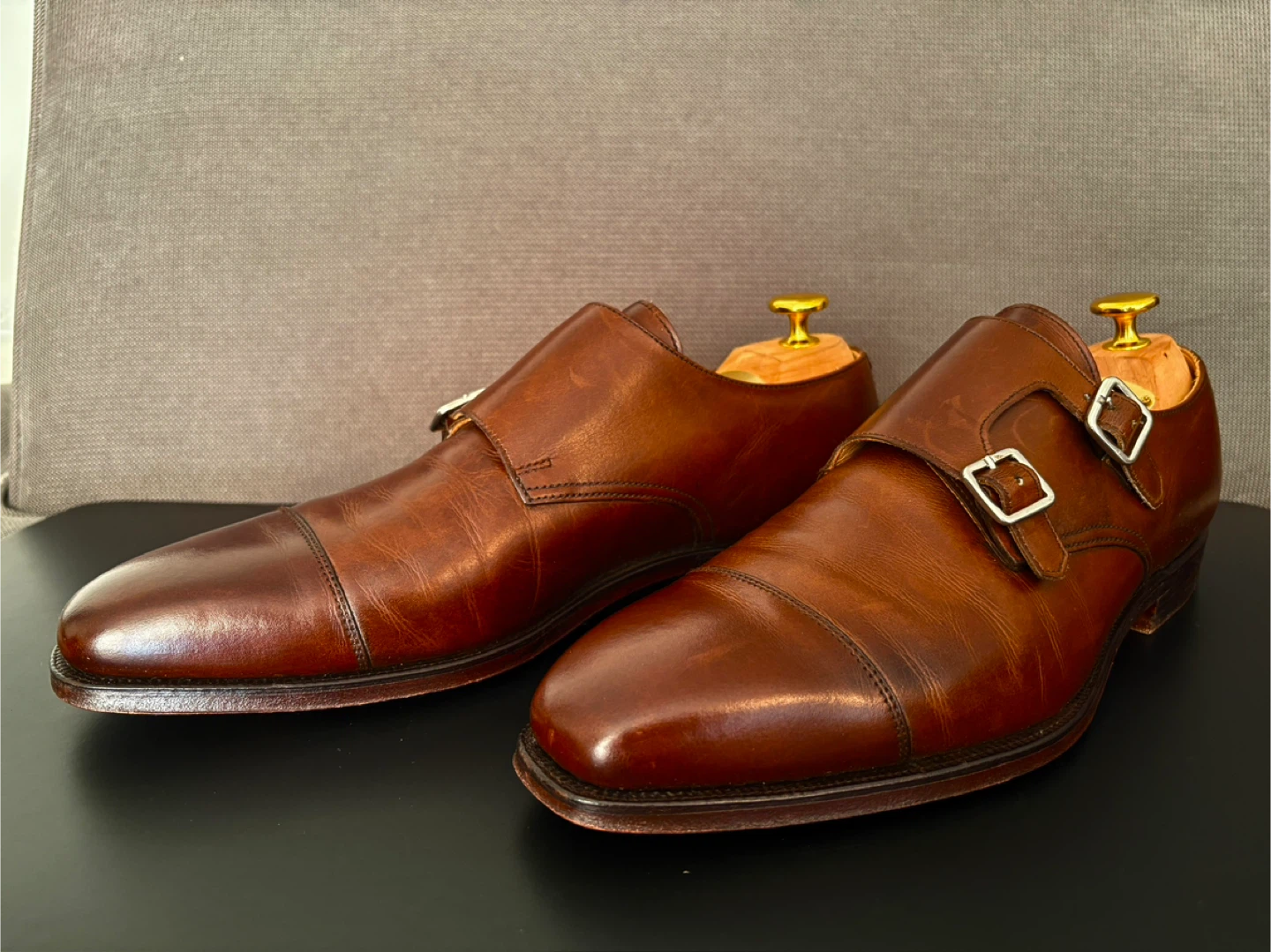 Crockett & Jones Lowndes Monk Strap Shoes Size 7E - photo 5