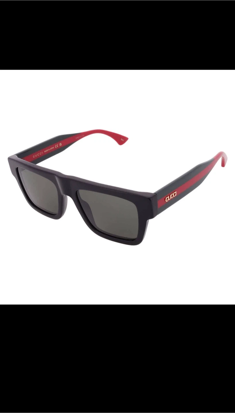 GUCCI GG1868S 001 Black Grey Men's 53 mm Medium Sunglasses