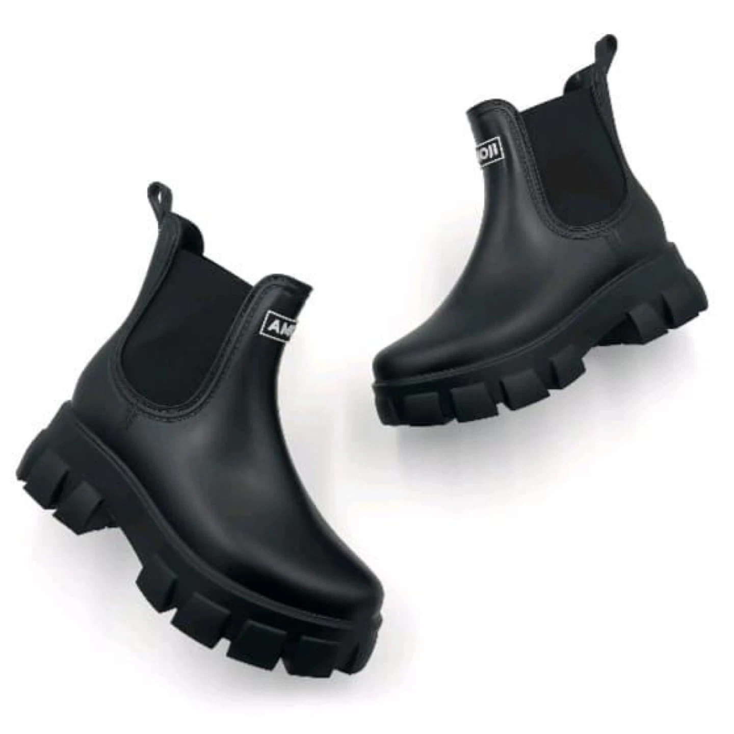 Amoji Unisex Ankle Chelsea Rain Platform Rubber Waterproof Boots - photo 4
