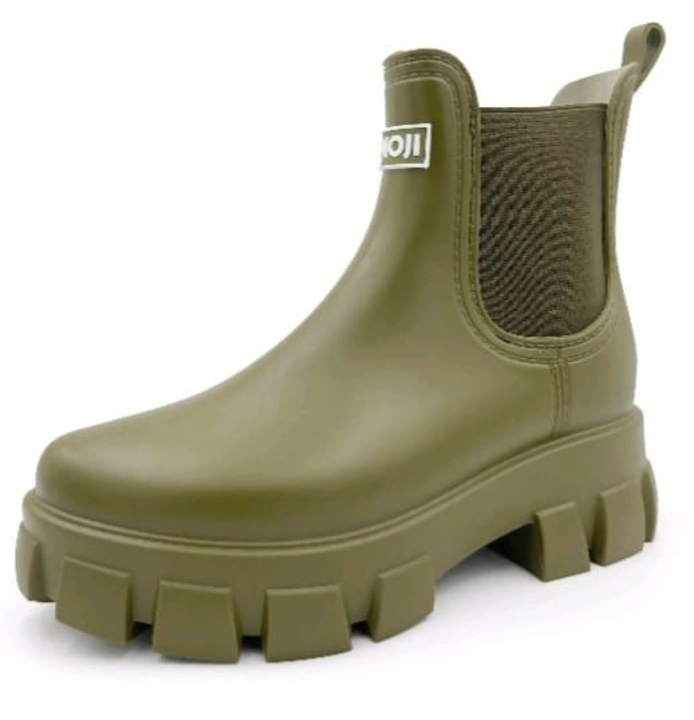 Amoji Unisex Ankle Chelsea Rain Platform Rubber Waterproof Boots - photo 3