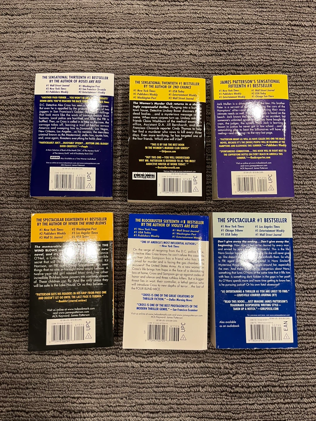 James Patterson paperback novels - photo 3