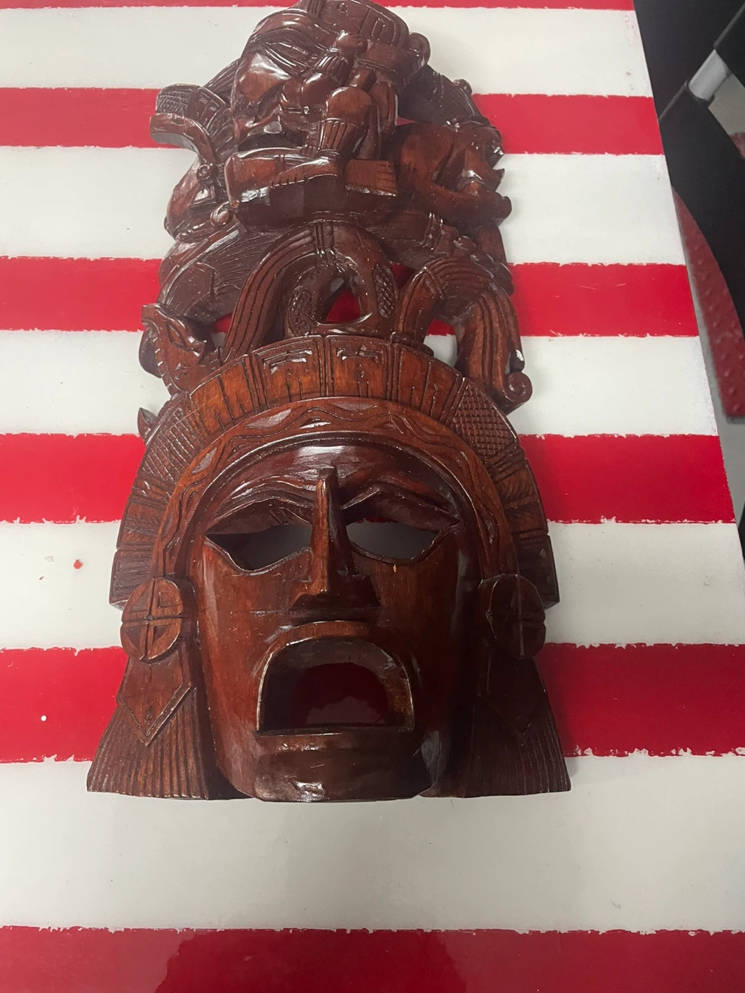Wooden Carved Tribal Mask all 3 for $30 - photo 2