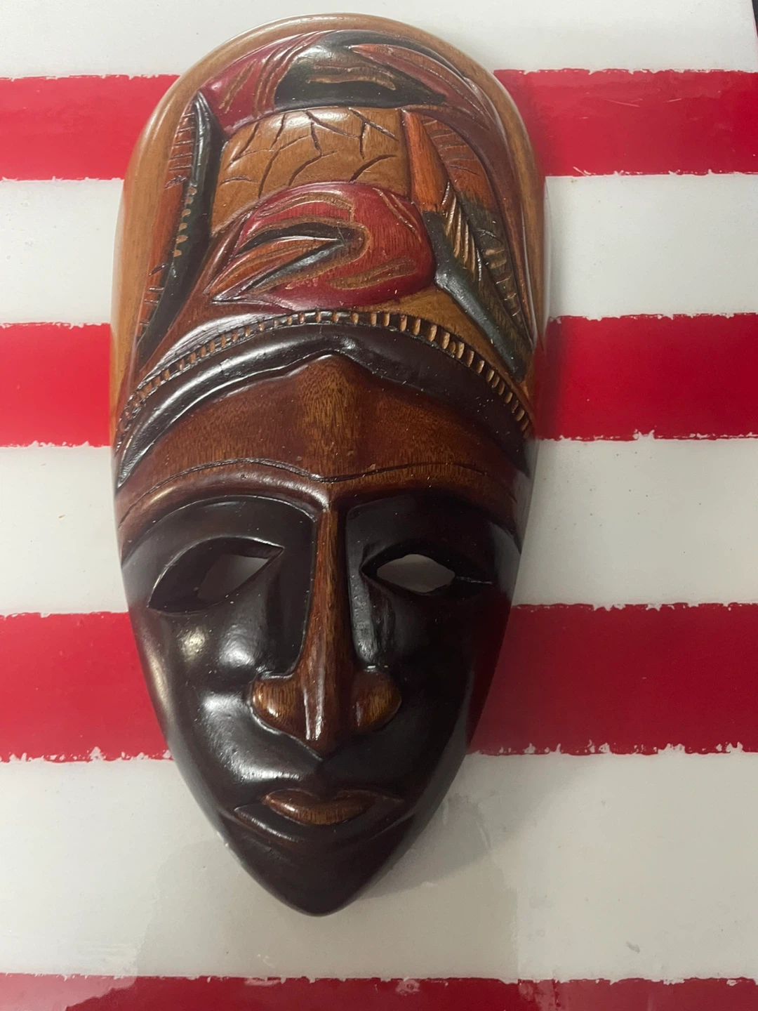 Wooden Carved Tribal Mask all 3 for $30 - photo 3