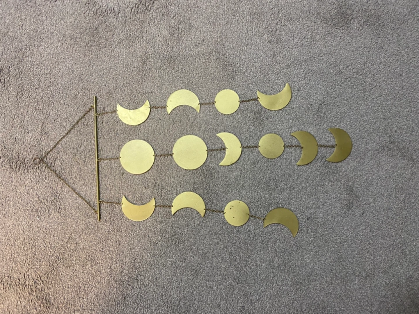 Brass Moon Phase Wall Hanging
