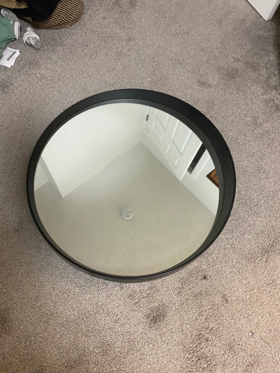 Round Black Wall Mirror