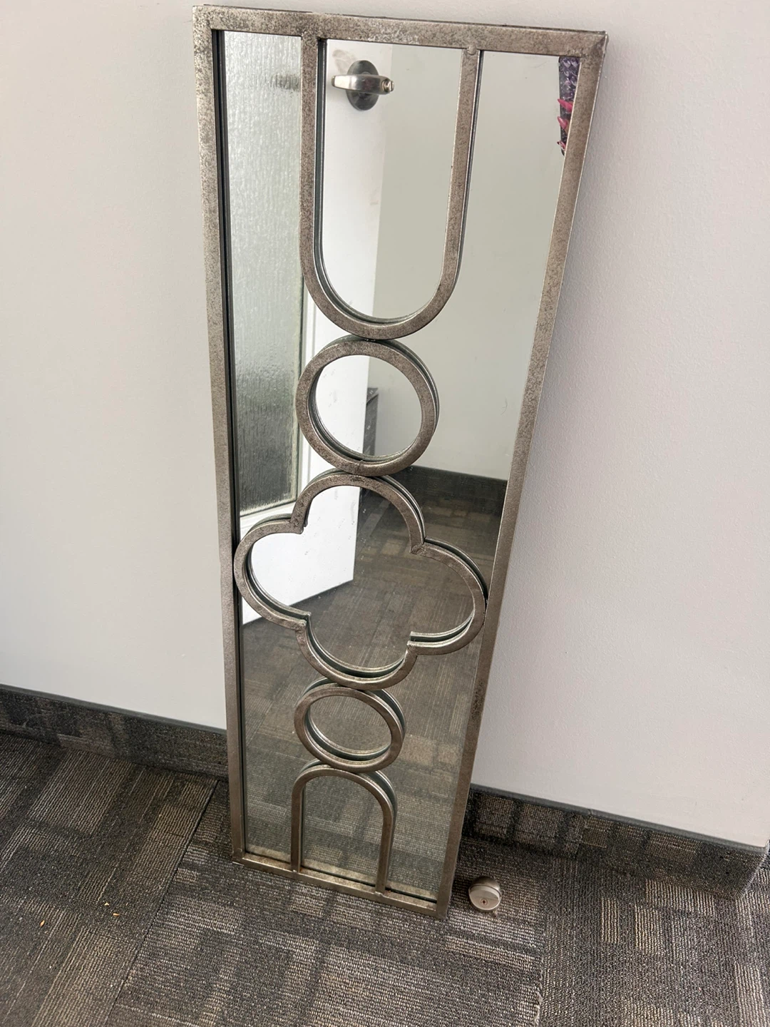 Decorative Wall Mirror with Geometric Cutouts