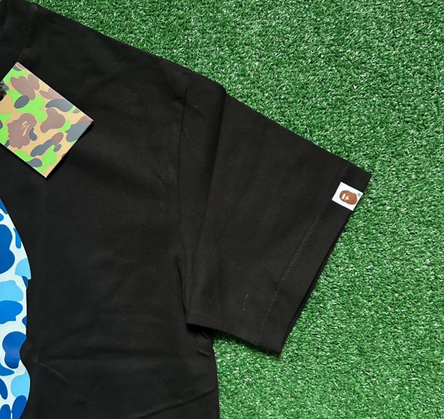 A Bathing Ape Blue Camo Ape Head Graphic T-Shirt - photo 5