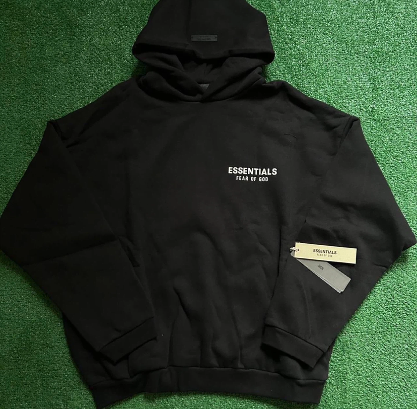 Essentials Fear Of God Black/White Pullover Hoodie