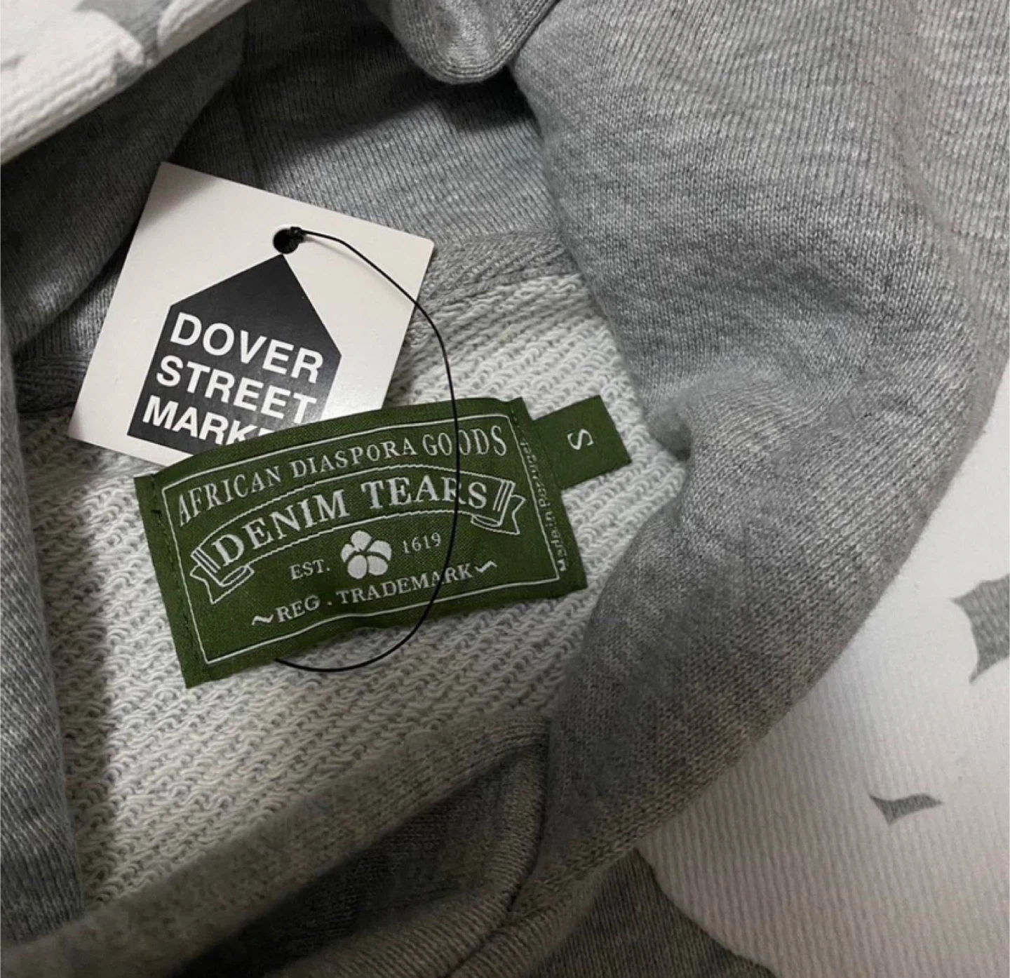Denim Tears Grey Cotton Wreath Hoodie - All Sizes - photo 2