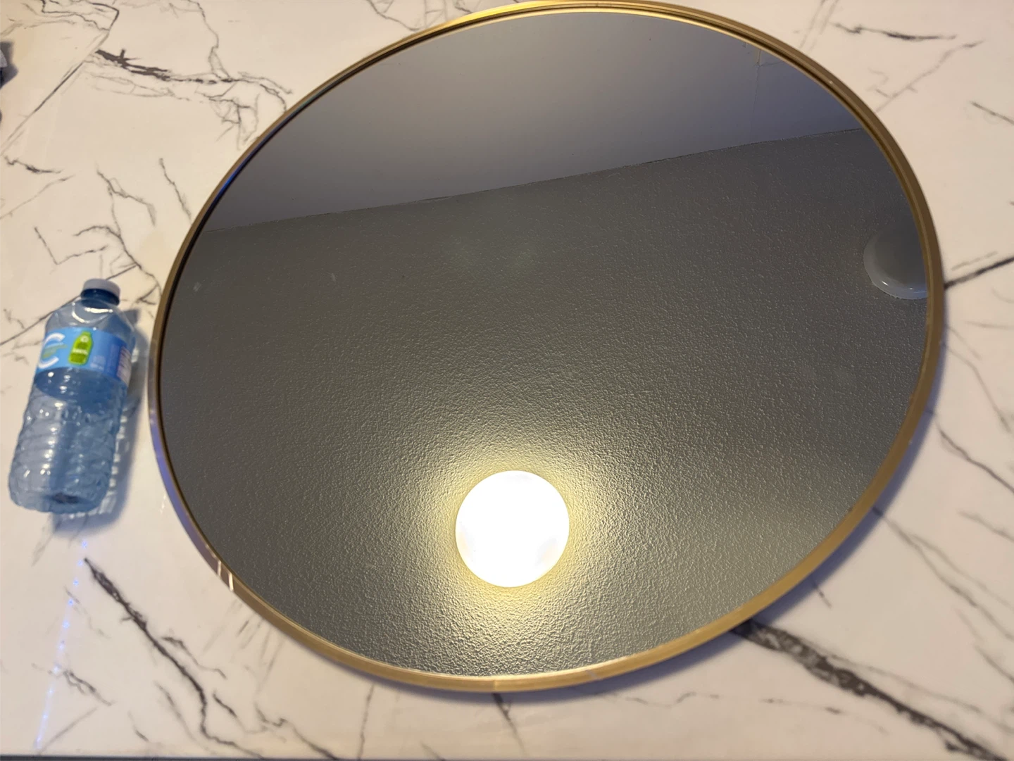 🏆 24-Inch Diameter Gold Trimmed Round Mirror - photo 4