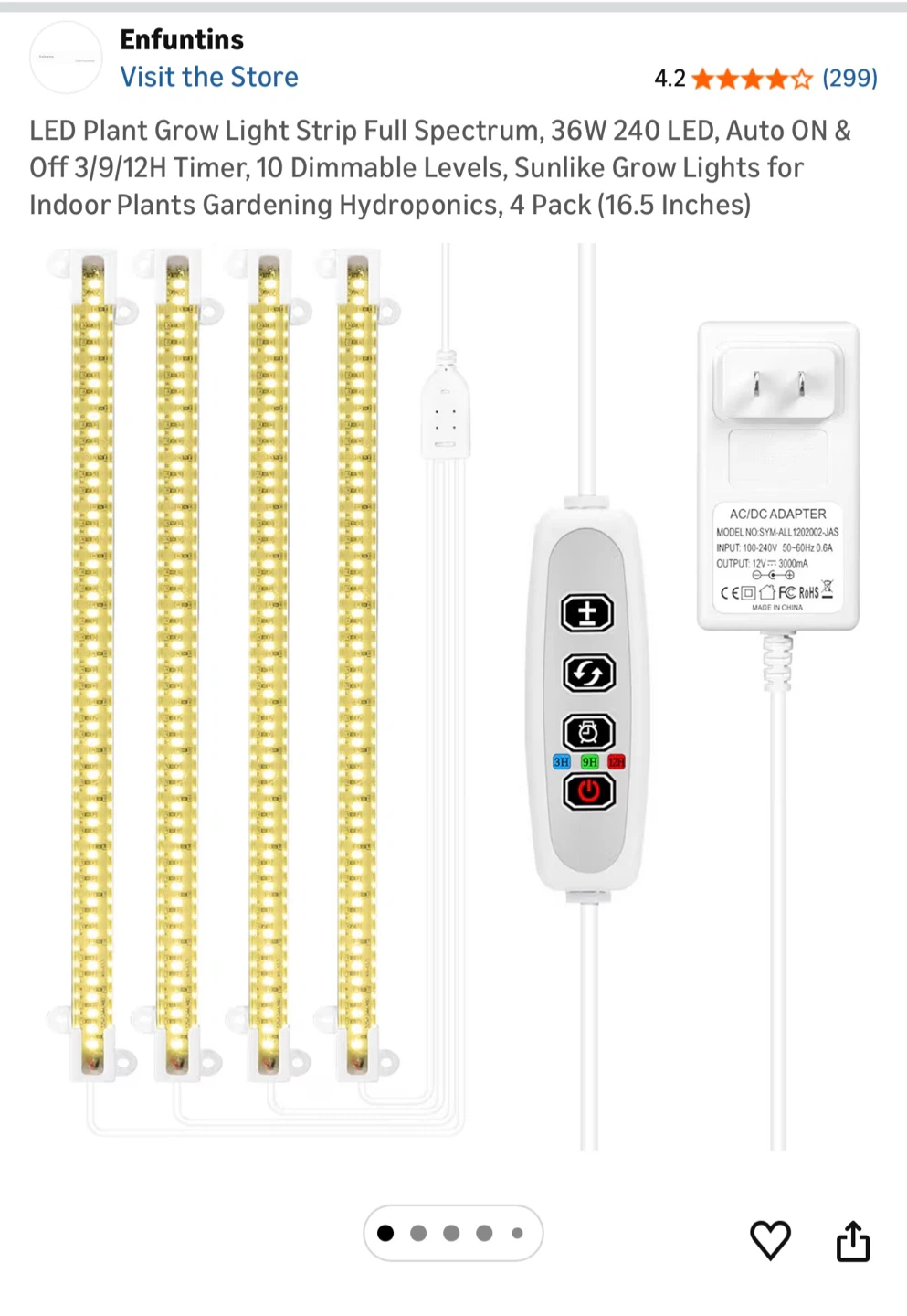 LED Plant Grow Light Strip Set - photo 2