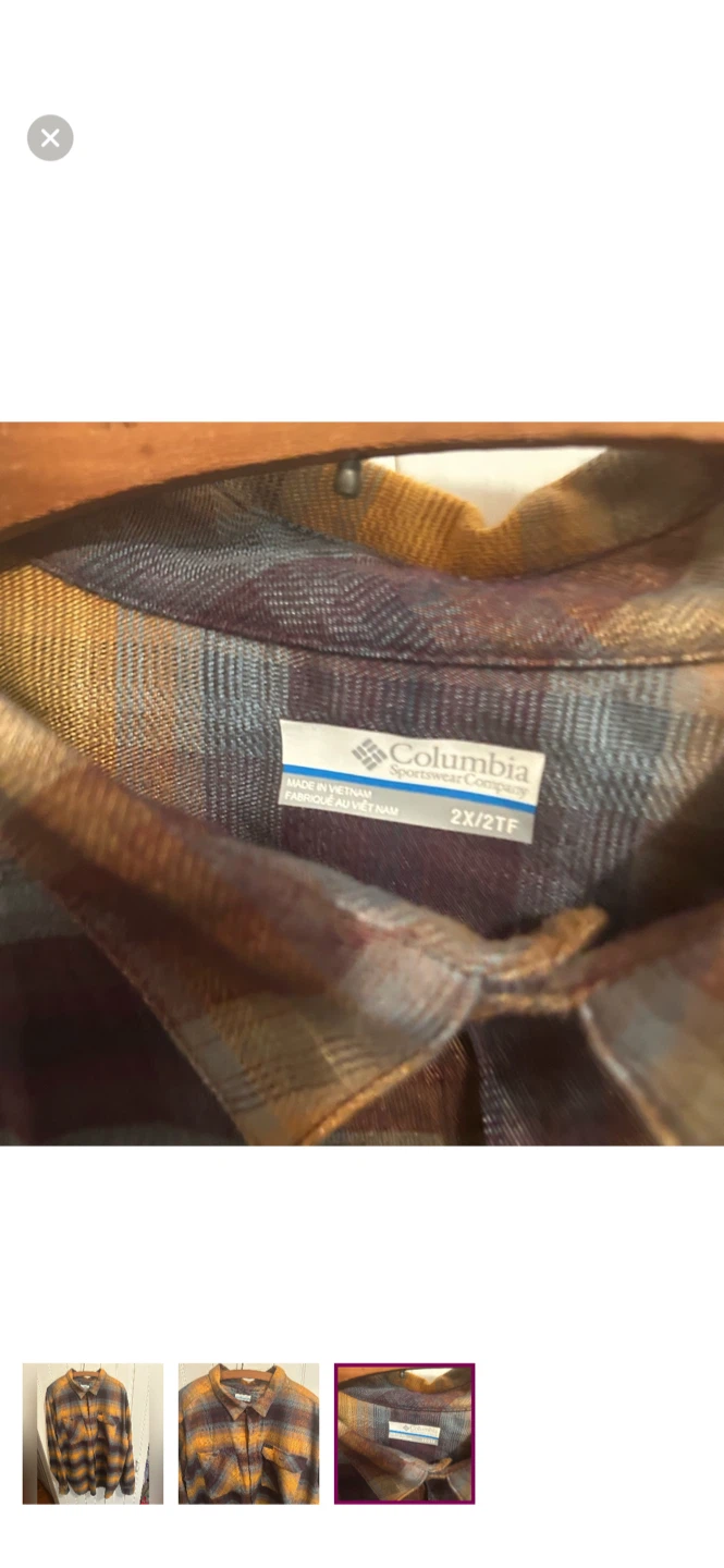 Columbia Plaid Flannel Shirt 2XLT - photo 3