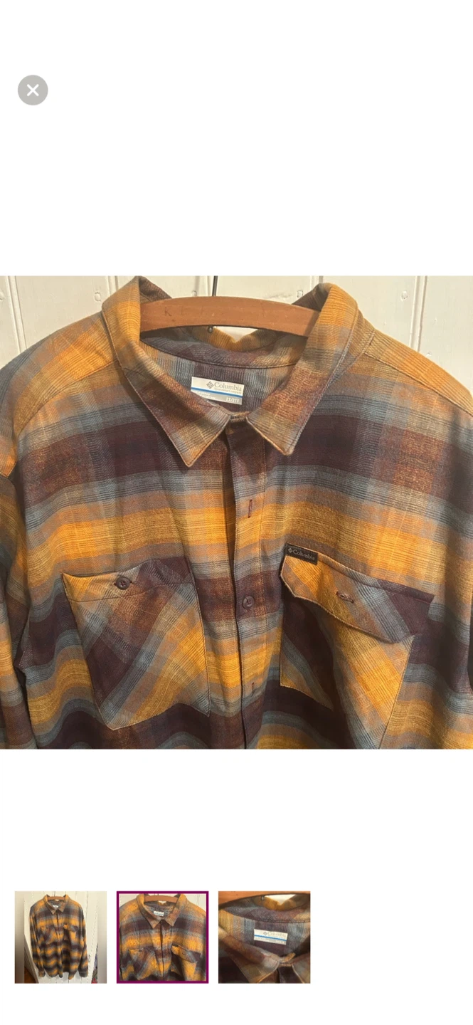 Columbia Plaid Flannel Shirt 2XLT - photo 2