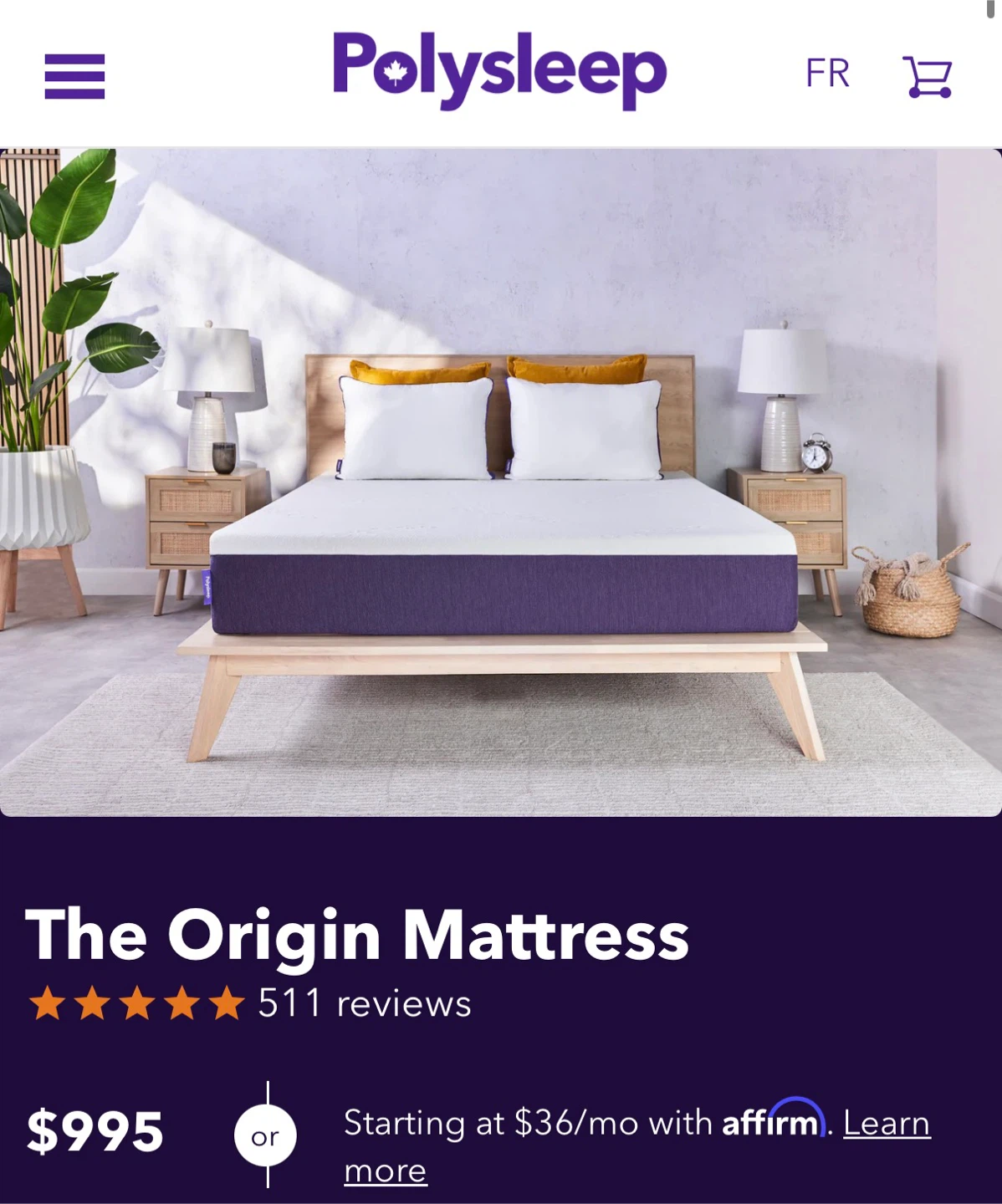 NEW Polysleep Origin 2.0 Queen Mattress Never Used