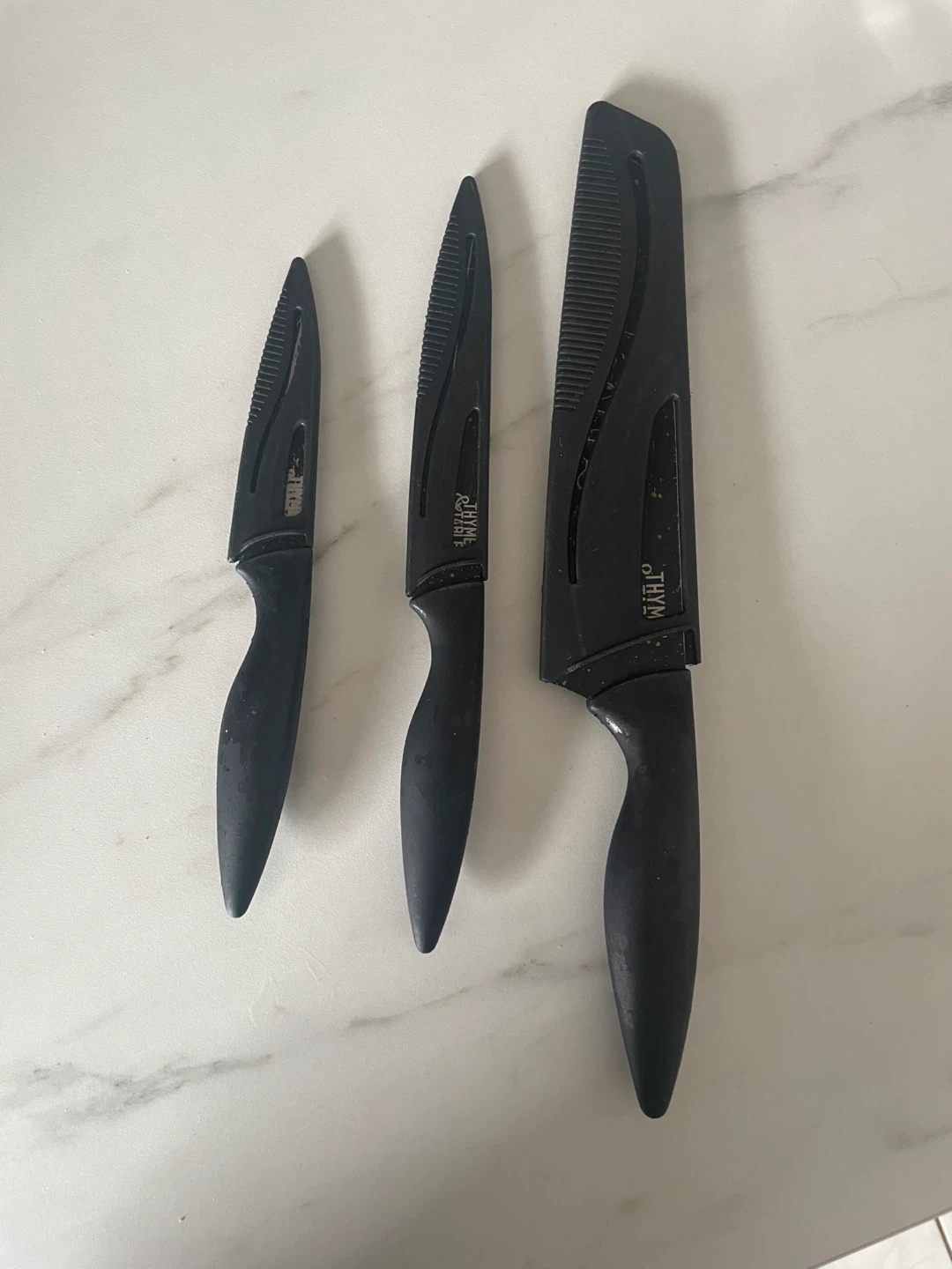 Thyme and Table  - Set of 3 Black Kitchen Knives 🧡
