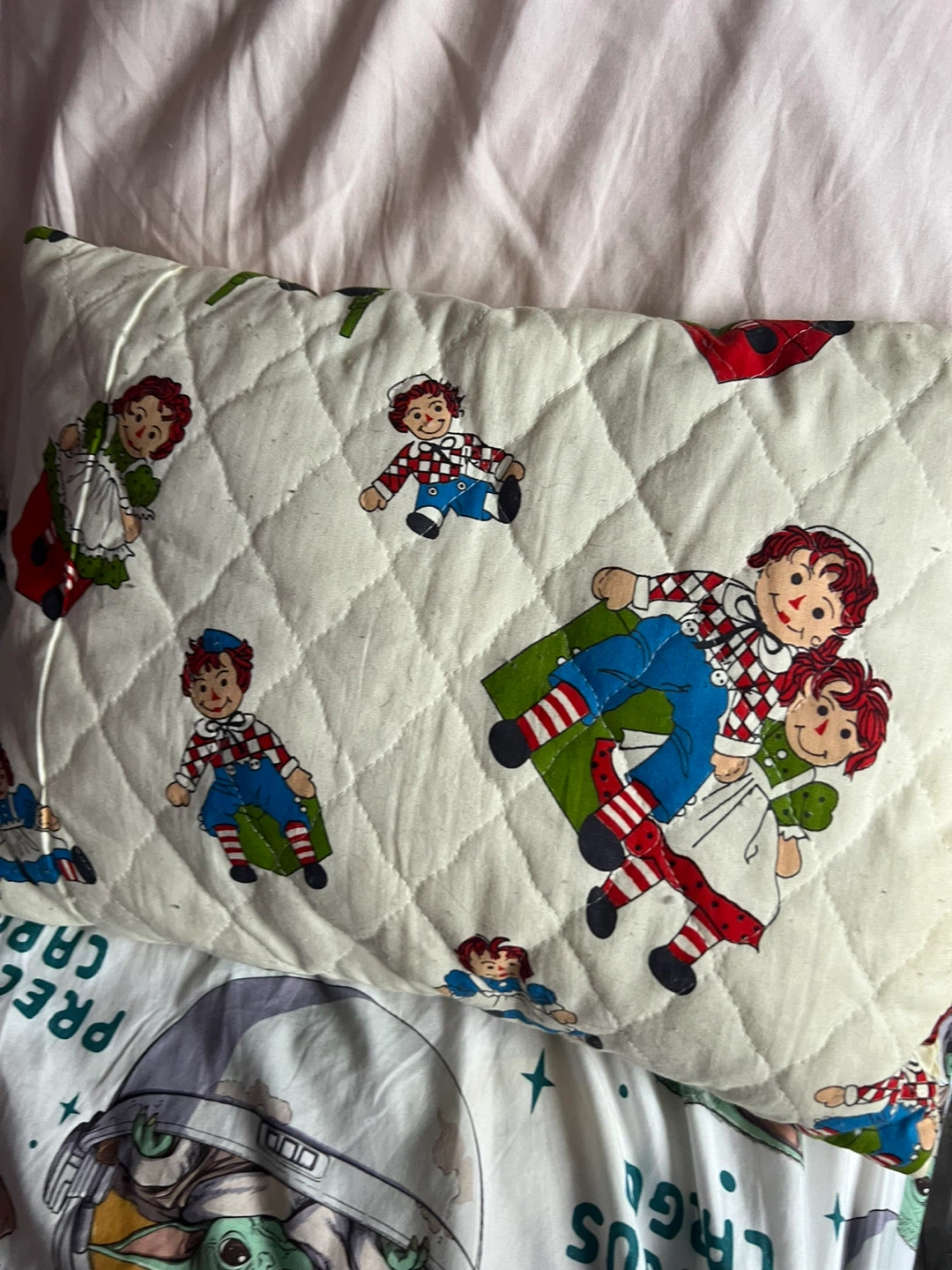 Raggedy Ann & Andy Quilted Pillow 🏆