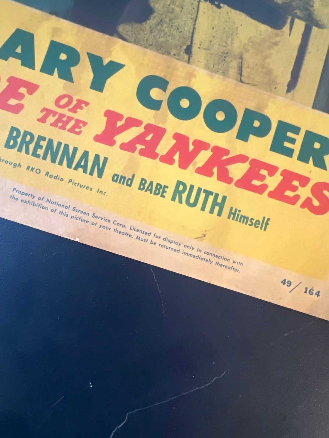 The Pride of the Yankees Movie Poster - photo 3