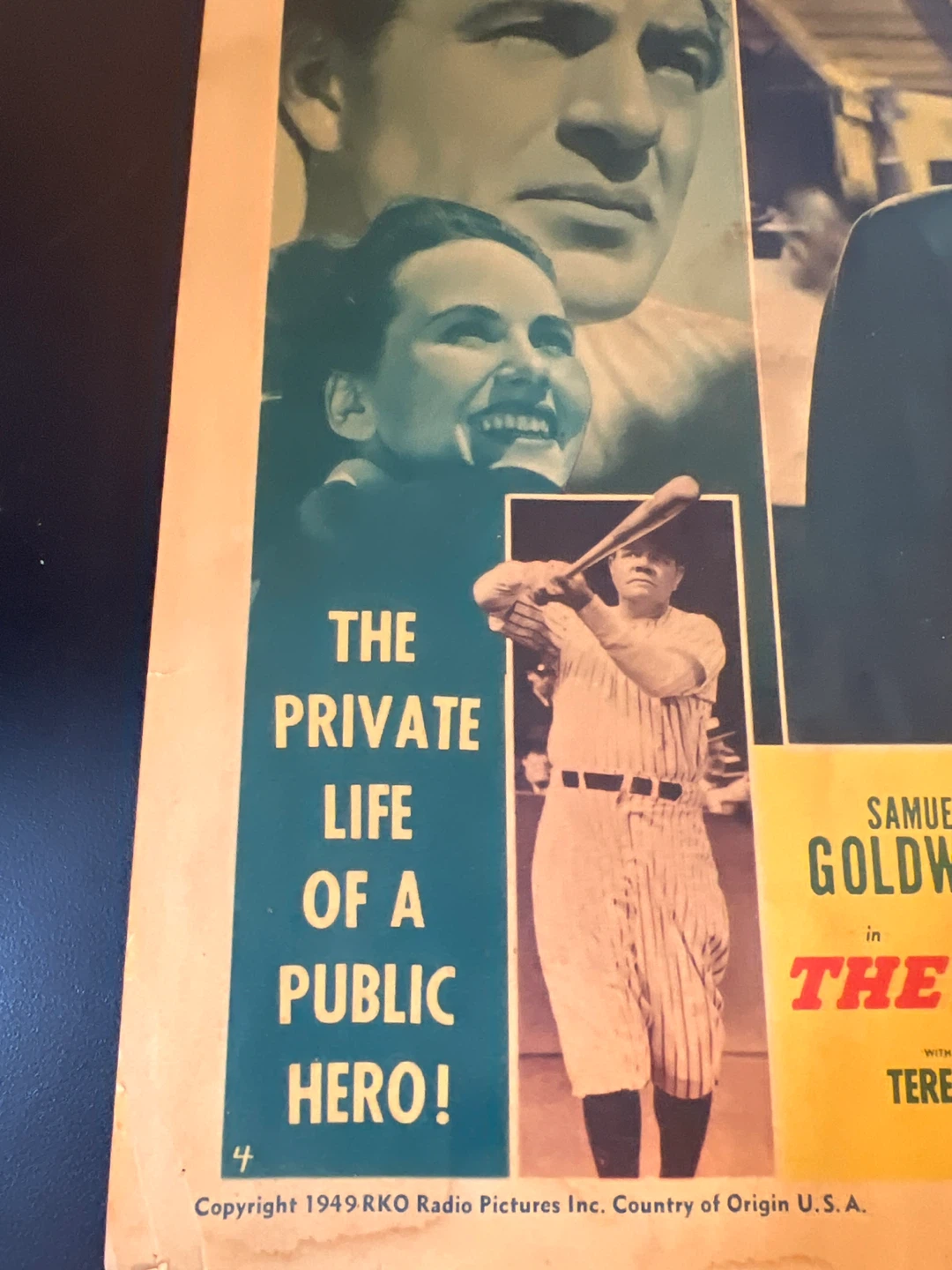 The Pride of the Yankees Movie Poster - photo 4