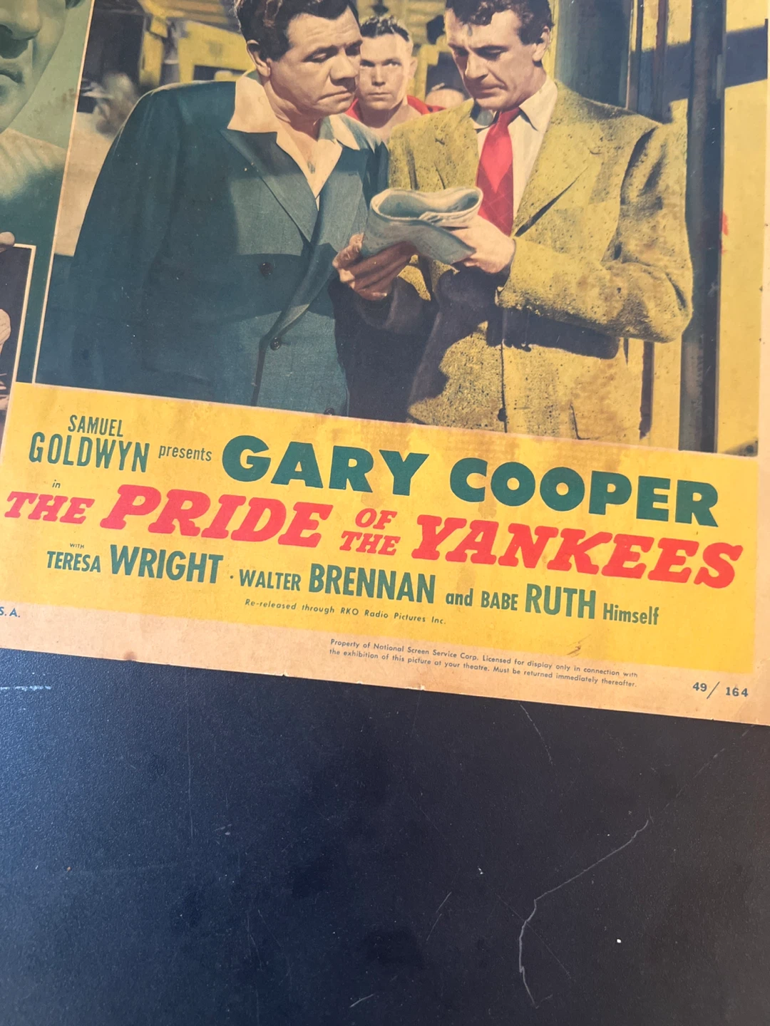 The Pride of the Yankees Movie Poster - photo 2