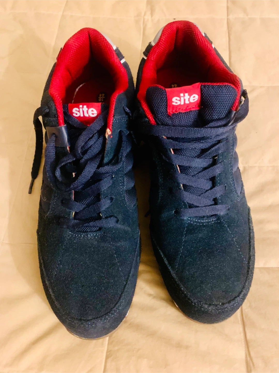 Blue steel toe shoes - Size 10