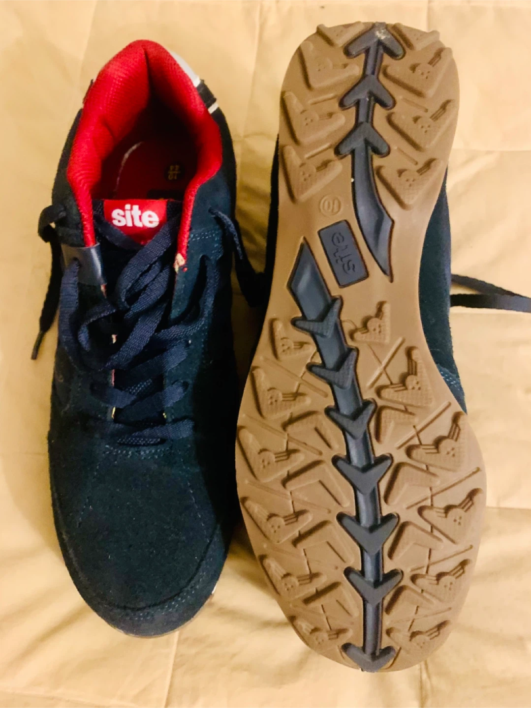 Blue steel toe shoes - Size 10 - photo 2