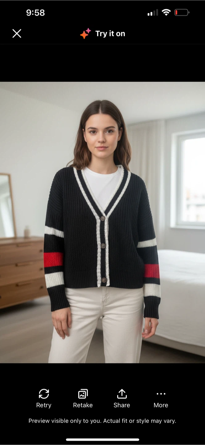 Moral Society Black Cardigan Sweater Size M - photo 3
