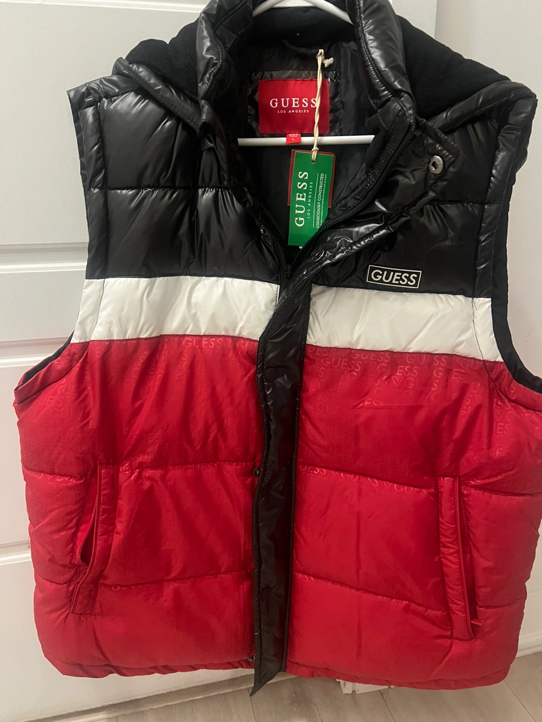Guess Puffer Vest - Red, Black, White - photo 2