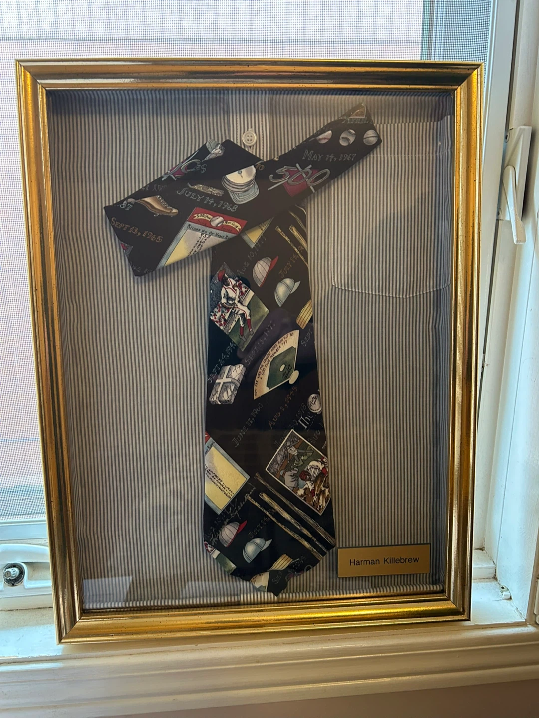Framed Harman Killebrew Baseball Tie - photo 2