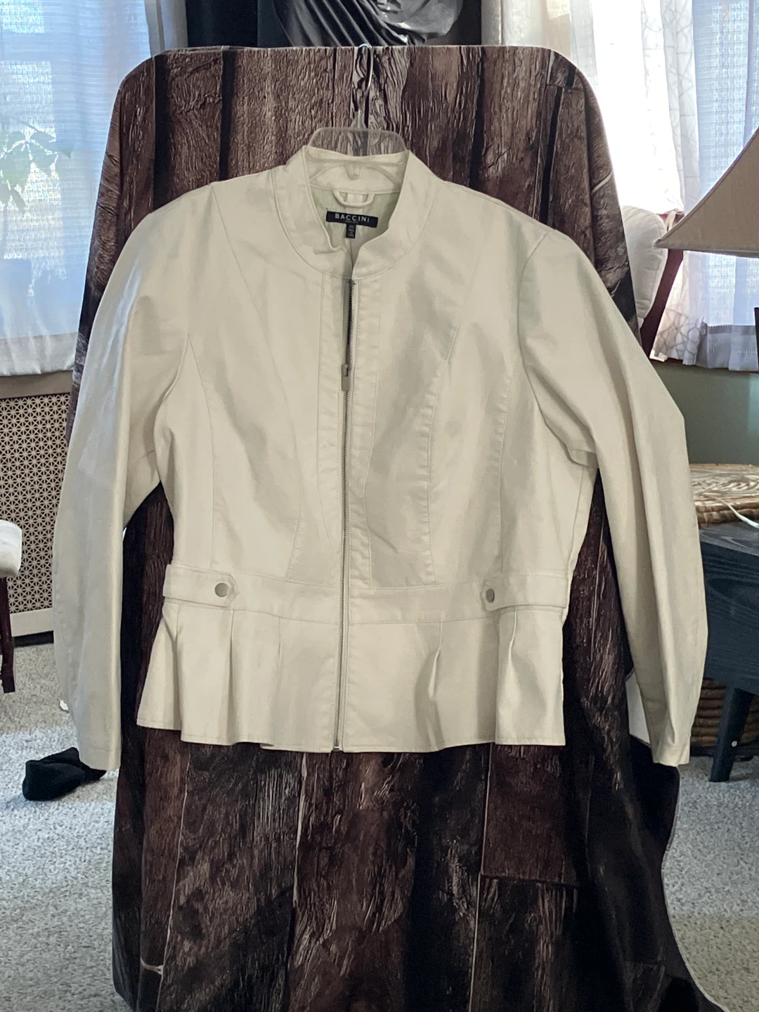 Baccini Women's Cream Peplum Jacket - photo 2