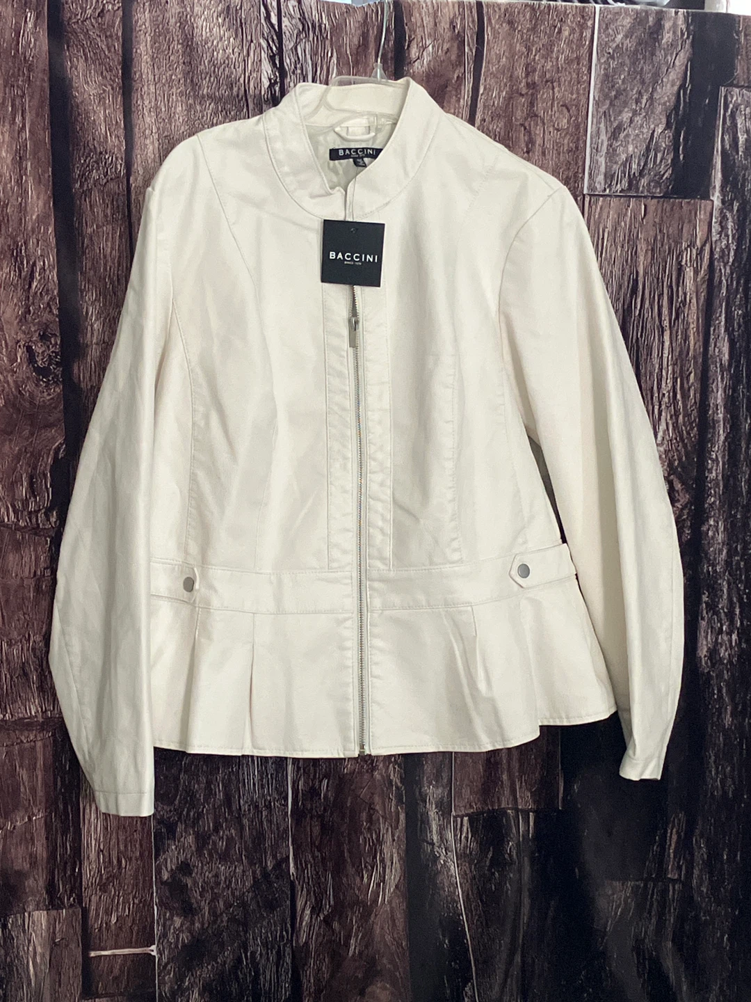 Baccini Women's Cream Peplum Jacket