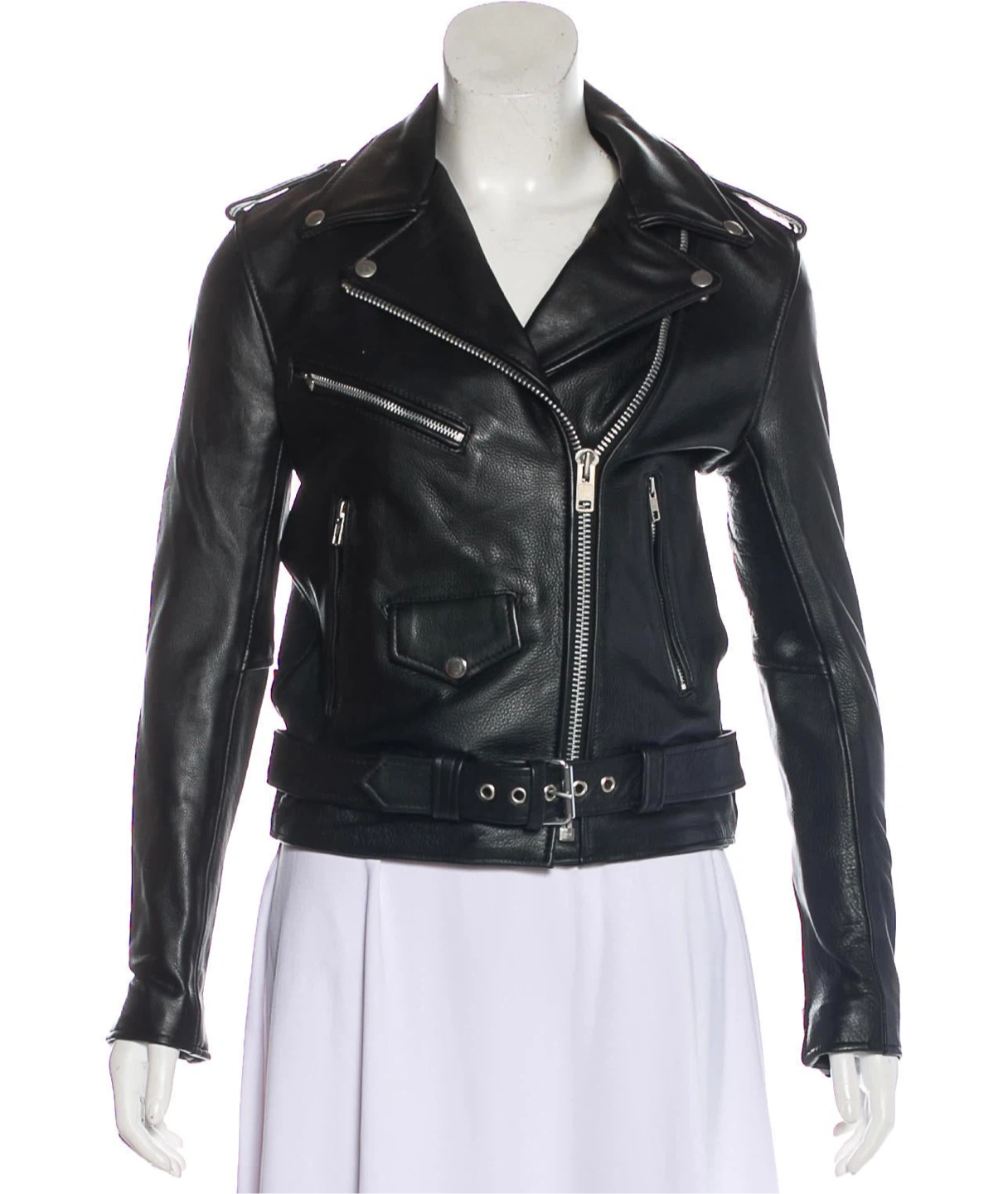 Leather moto jacket XXS/XS by Understated Leather