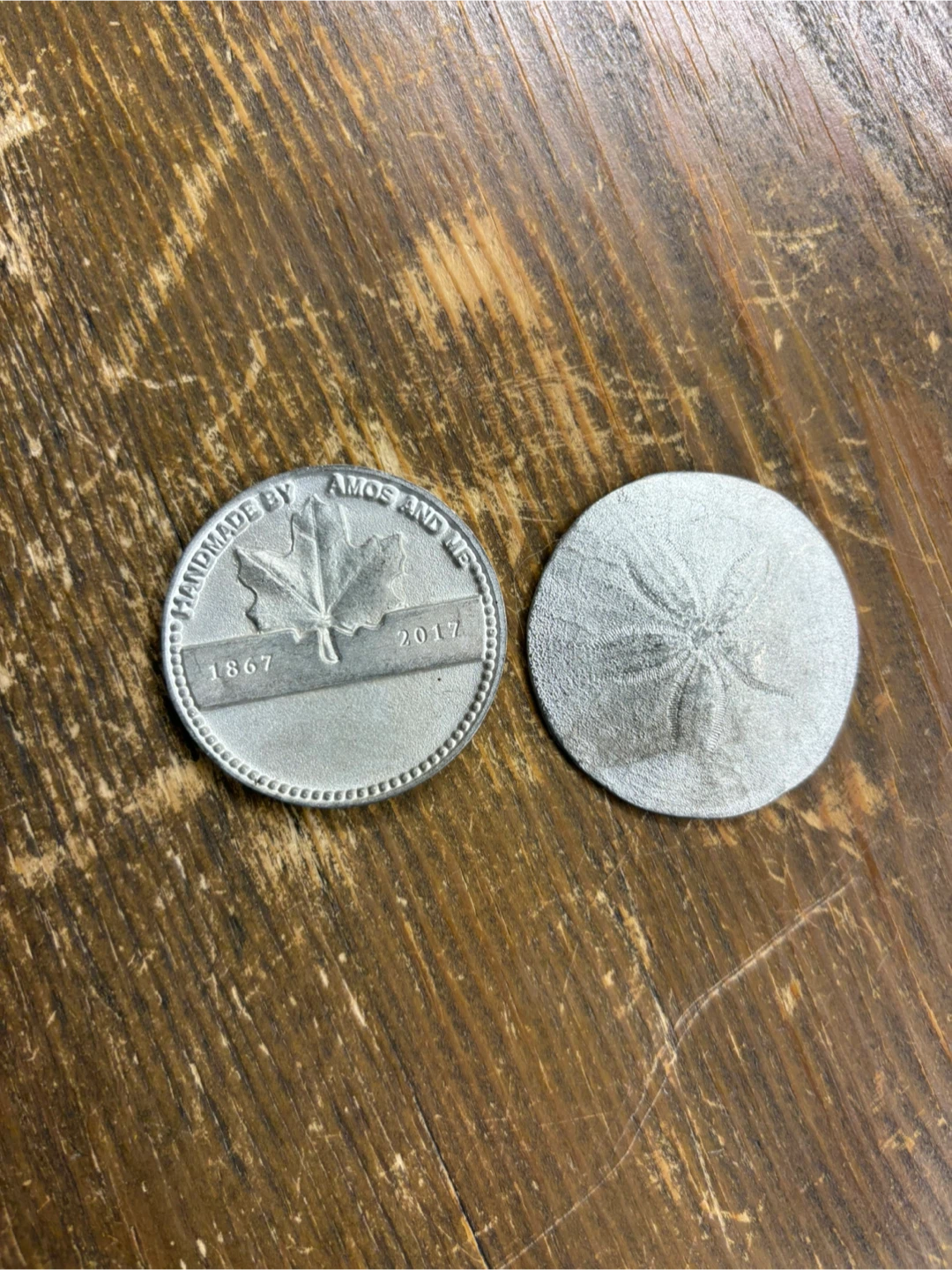 Handmade Token "Amos and Me" - Malone Bay, Nova Scotia