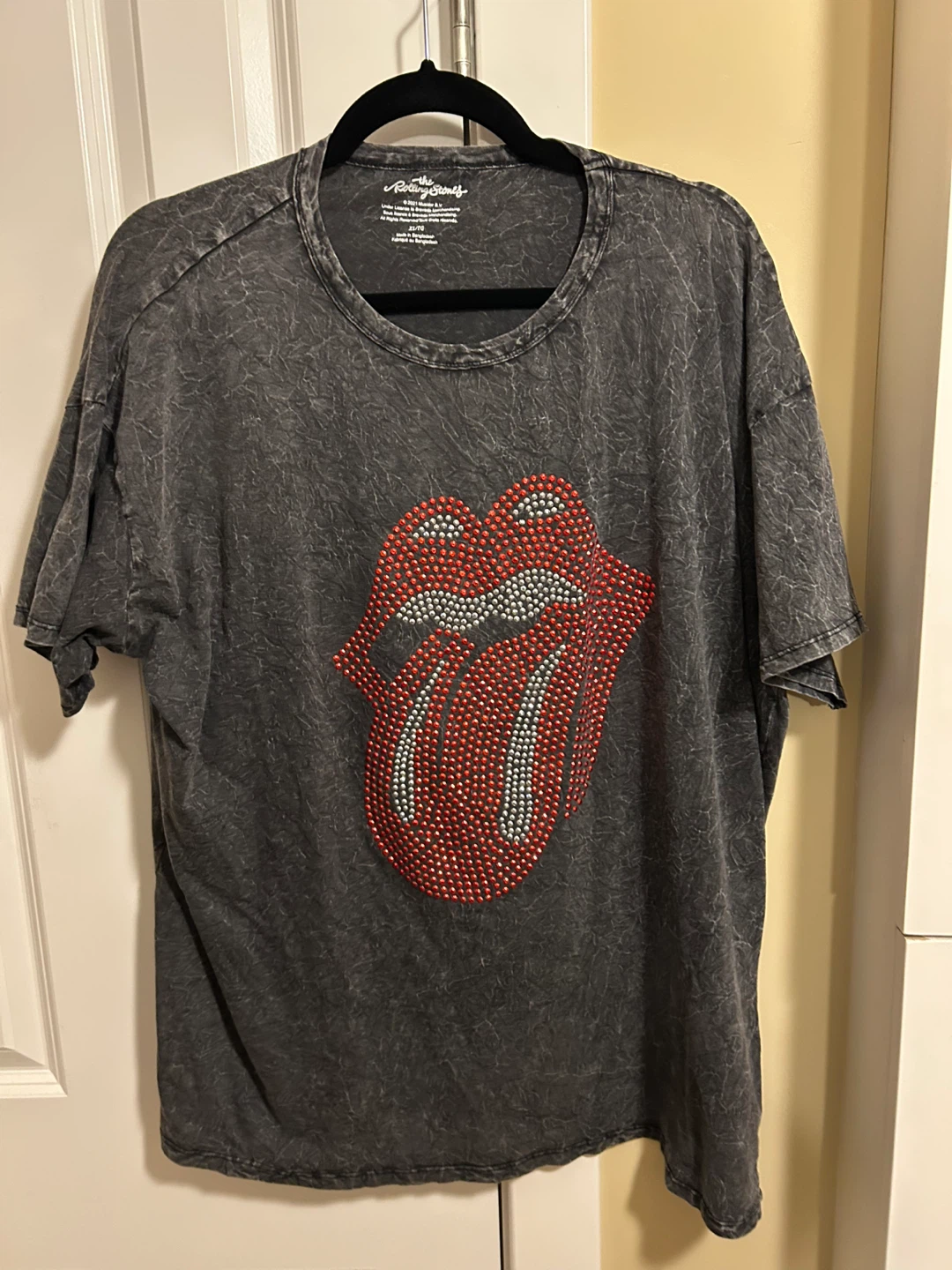 The Rolling Stones Rhinestone Tongue T-Shirt XL/TG