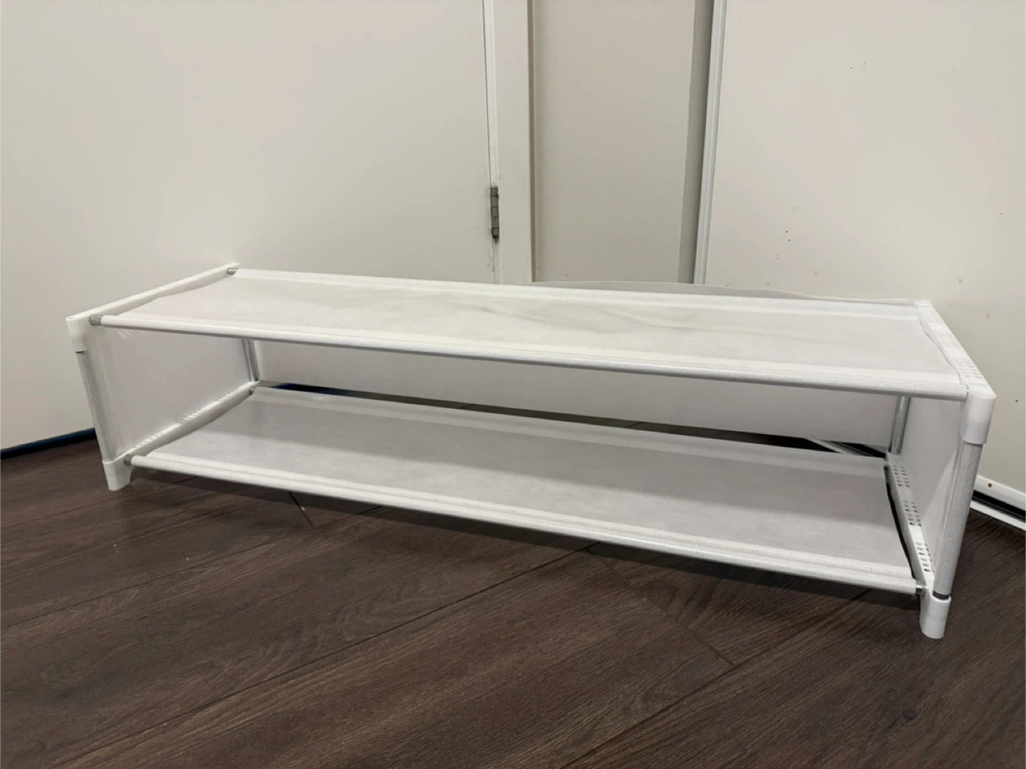 White 2-Tier Shoe Rack - photo 2