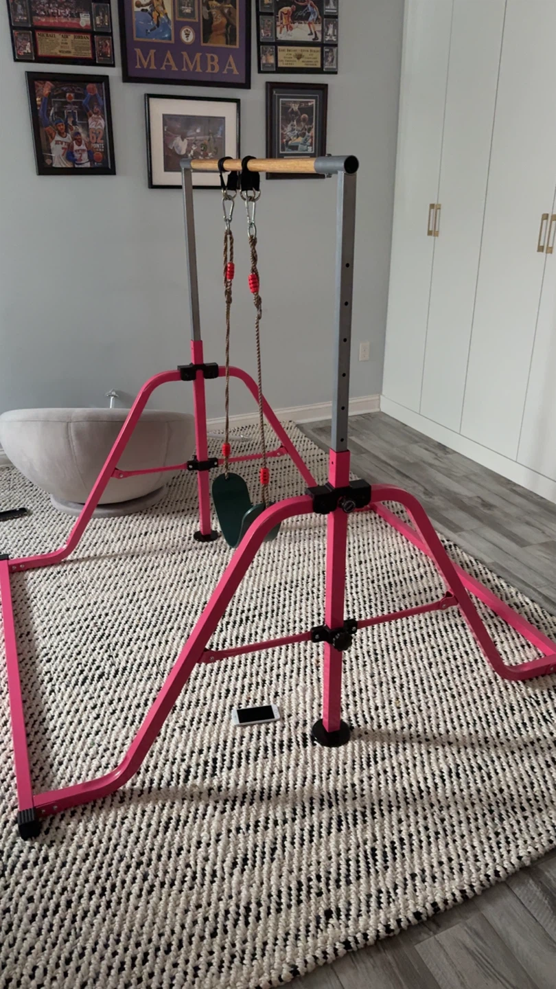 Kids Gymnastics Bar with Swing