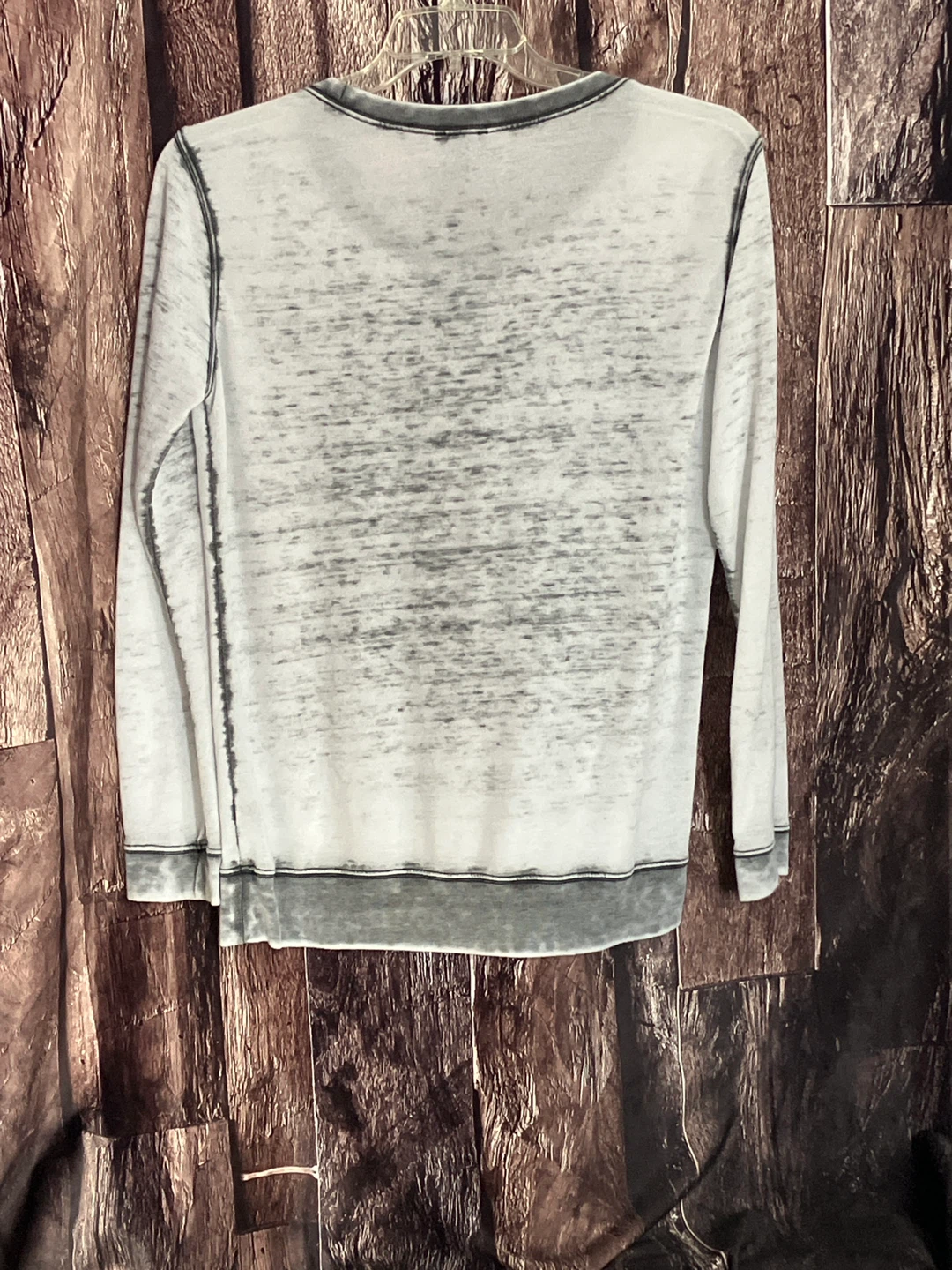 Express White Distressed Long Sleeve Top Size small - photo 2