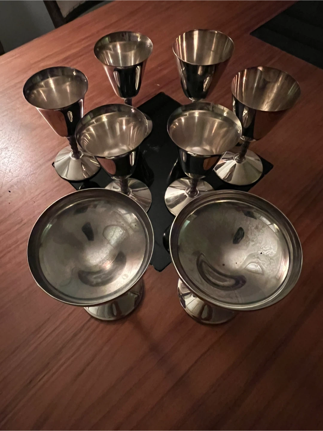 Set of 8 Silver Footed Goblets/Dessert Cups - photo 2