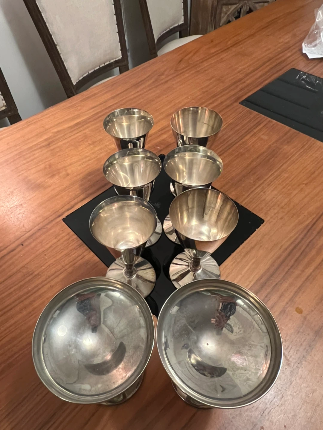 Set of 8 Silver Footed Goblets/Dessert Cups - photo 3