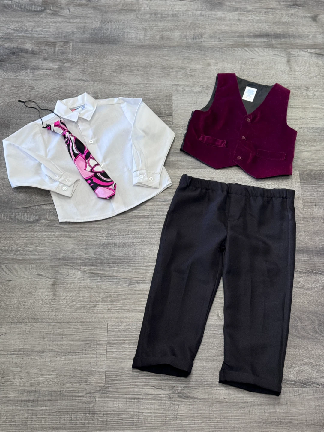 Boys Dress Shirt, Vest, Pants & Tie Set (Toddler Boys Size 4) - photo 5