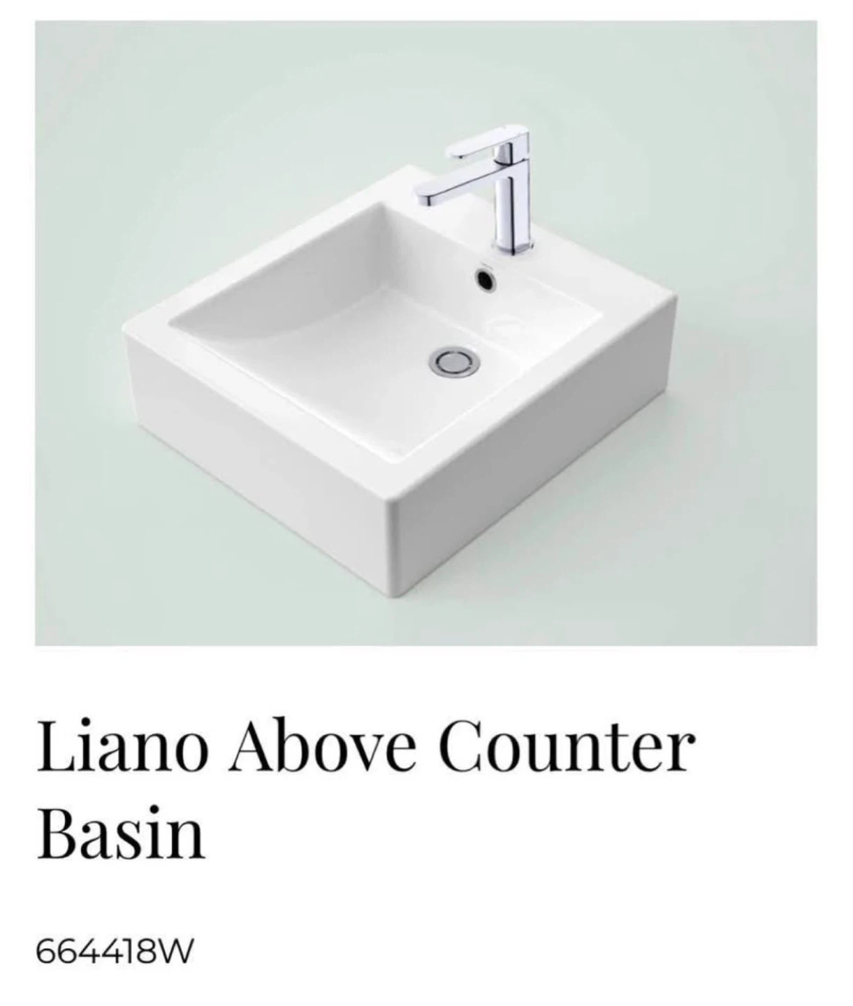 Caroma Liano Above Counter Basin