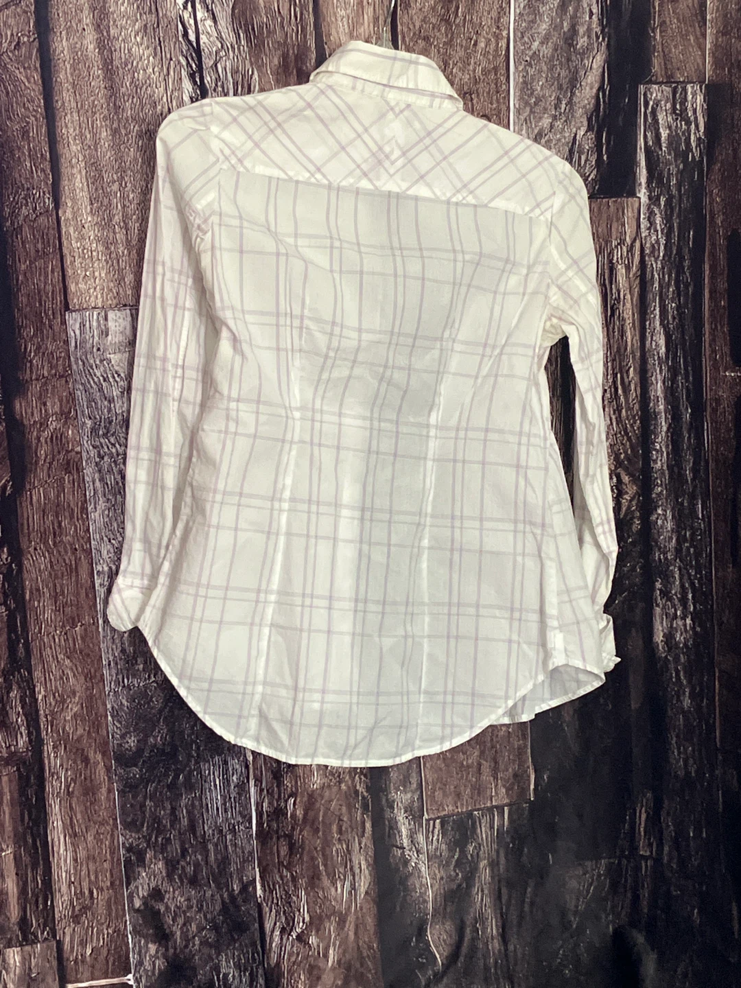 Banana Republic White Plaid Button-Up Shirt - photo 2
