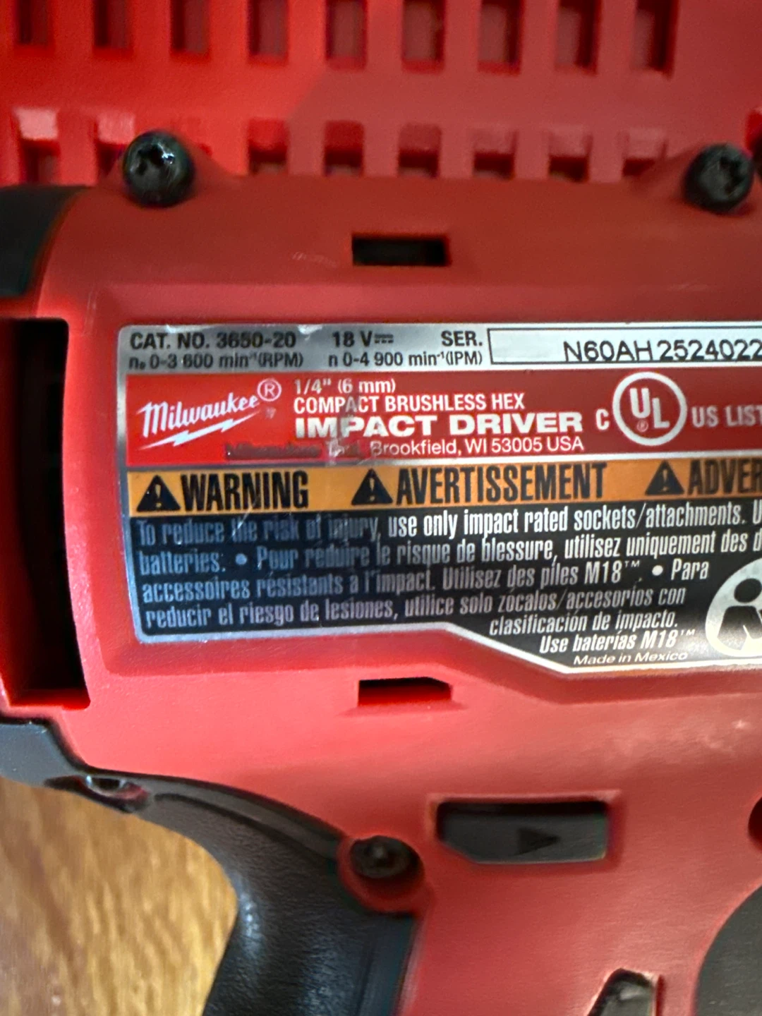 Milwaukee M18 Cordless Impact Driver Kit - photo 5